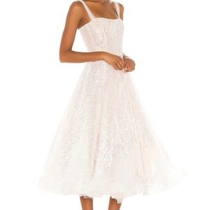 Selling brand new with tags Mademoiselle Bridal Midi Dress in White